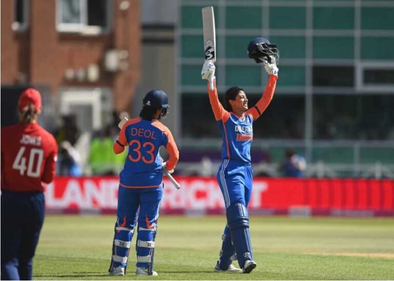 IND-W VS ENG-W T-20 Indian Women beat England by 97 runs in a huge win! Smriti Mandhana scores a stunning century