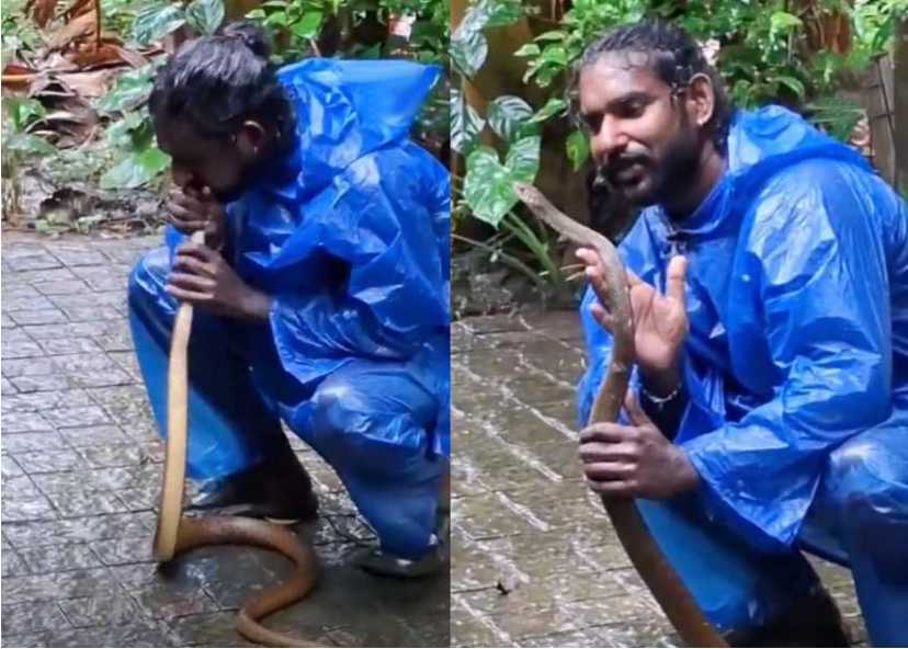 Lijo saved a snake that couldn't breathe by giving it artificial respiration..!