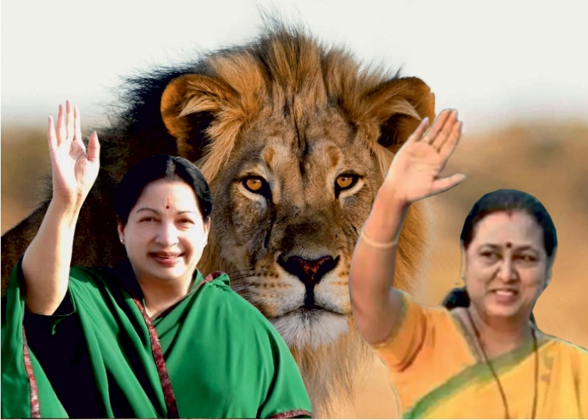 உலக சிங்க தினத்தை முன்னிட்டு ஜெயலலிதா மற்றும் பிரேமலதா புகைப்படத்தை பகிர்ந்த எல்.கே.சுதீஷ்!!