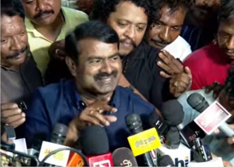 சீமான் விஜயகாந்த் உயிருடன் இருக்கும் போது பார்க்கவில்லை விஜய்