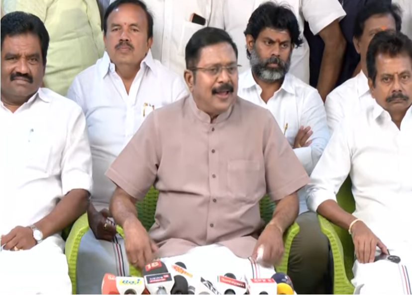 டிடிவி தினகரன் பழனிசாமியை முதல்வர் வேட்பாளராக இருந்தால் தே.ஜ.கூட்டணிக்கு வாய்ப்பேயில்லை!!