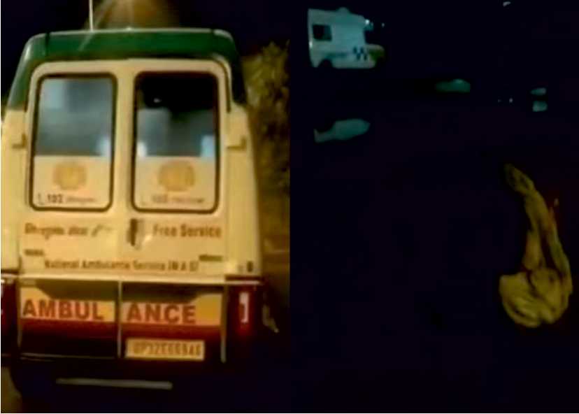 கர்ப்பிணிப் பெண்ணை சேறு சகதியில் ஆம்புலன்ஸ் ஓட்டுநர் இறக்கிவிட்ட கொடுமை!!