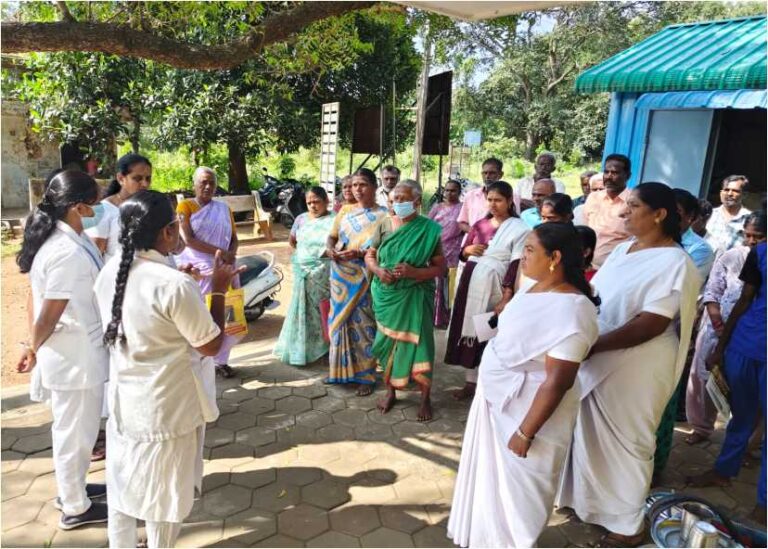 இராமபட்டிணம் ஊராட்சி அரசு மருத்துவமனையில் புற்றுநோய் விழிப்புணர்வு முகாம்!!