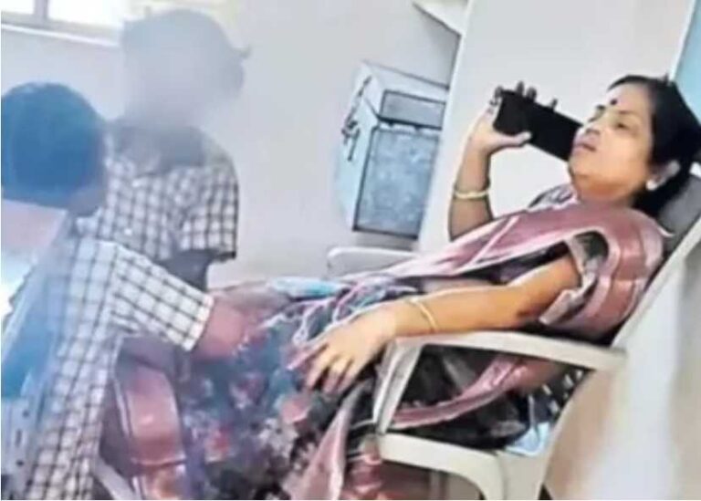 பள்ளி மாணவிகள் ஆசிரிக்கு மசாஜ் செய்யும் வீடியோ சமூக வலைத்தளங்களில் வைரல்!!