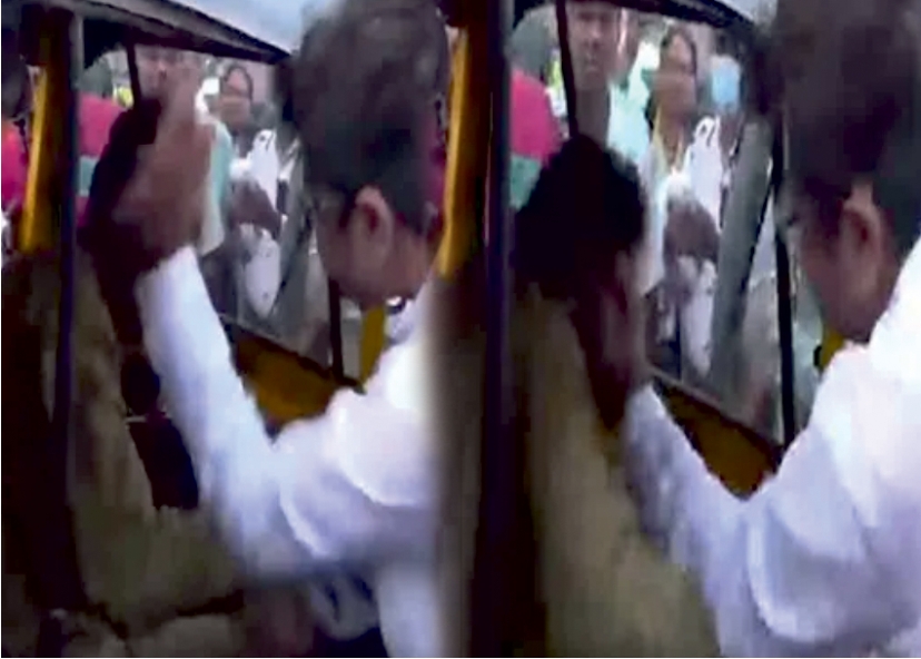 ஆட்டோ ஓட்டுநரைத் தாக்கிய பாஜக எம்.எல்.ஏ!!