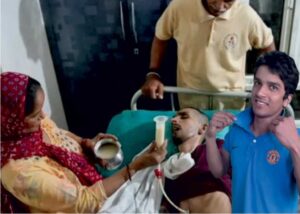 13 ஆண்டுகள் கோமாவில் இருந்த மகனுக்கு கனத்த இதயத்துடன் விடை கொடுத்து பெற்றோர்!!