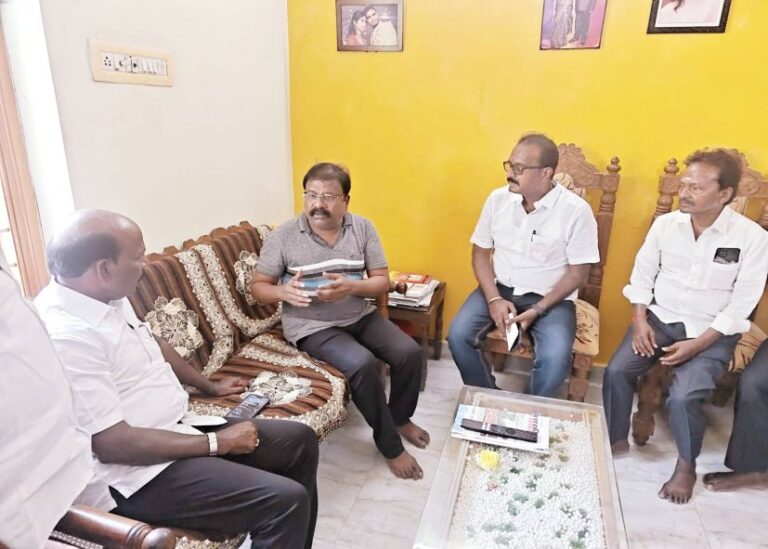 Minister M. Subramanian inquired about the welfare of India First political editor C. Amaladoss!!