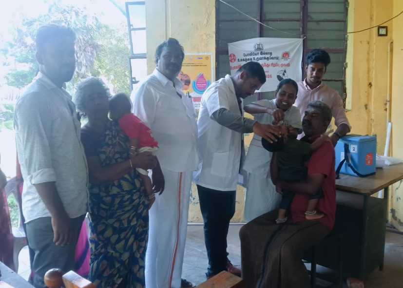 கொருக்கை ஆரம்ப சுகாதார நிலையத்தில் போலியோ சொட்டு மருந்து முகாம்!!