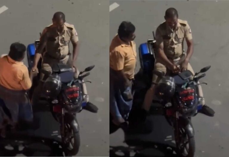 சீருடையில் டாஸ்மாக் கடை முன்பு சென்று ஏட்டு மது வாங்கும் வீடியோ வைரல்!!