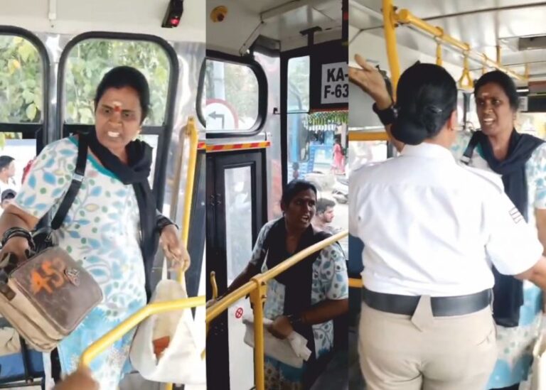யாரிந்த பெண்..!! ஓடும் பேருந்திலேயே இத்தனை ட்விஸ்ட்கள்!! வீடியோ இணையத்தில் வைரல்!!