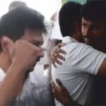 இன்பநிதியை கட்டி அணைத்த மனைவிக்கு போனில் பேசுவதாக சைகை செய்த இளைய கலைஞர்!!