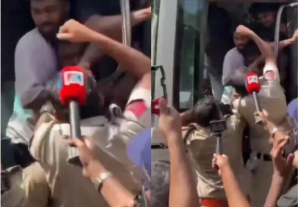 Shocking video of a Delhi policeman punching students goes viral!!