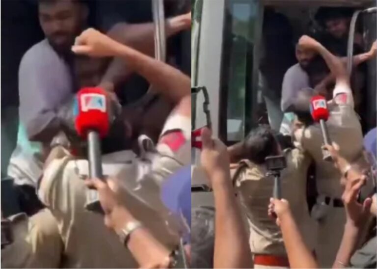 Shocking video of a Delhi policeman punching students goes viral!!