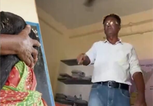 இளைஞரை எலும்பை உடைச்சிருவேன் என கால்நடை மருத்துவ மிரட்டும் வீடியோ வைரல்!!