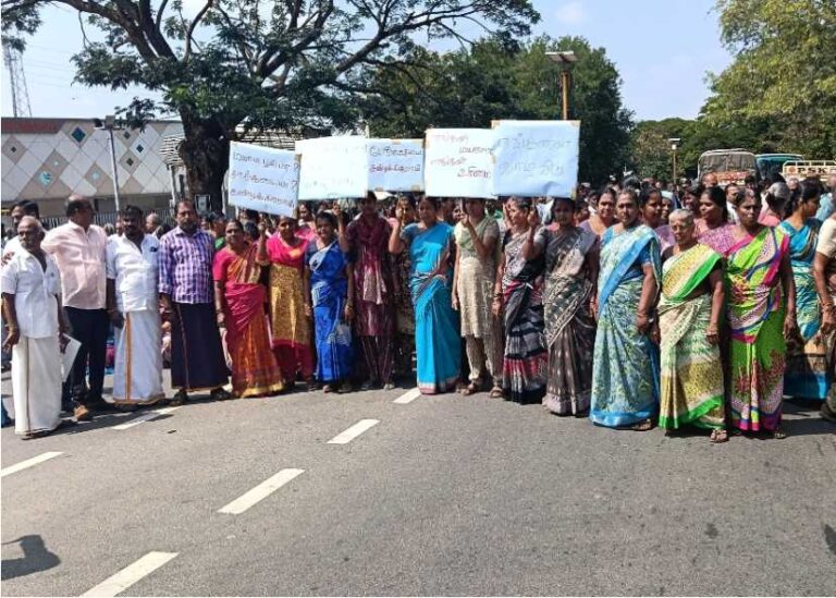 சுடுகாட்டைக் காணோம் குஞ்சிபாளையம் பொதுமக்கள் ஆர்ப்பாட்டம் !!
